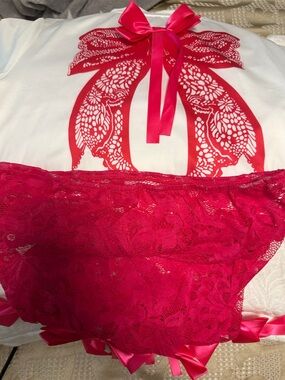 Girls White Short Sleeve Tee with Hot Pink Bow Graphic